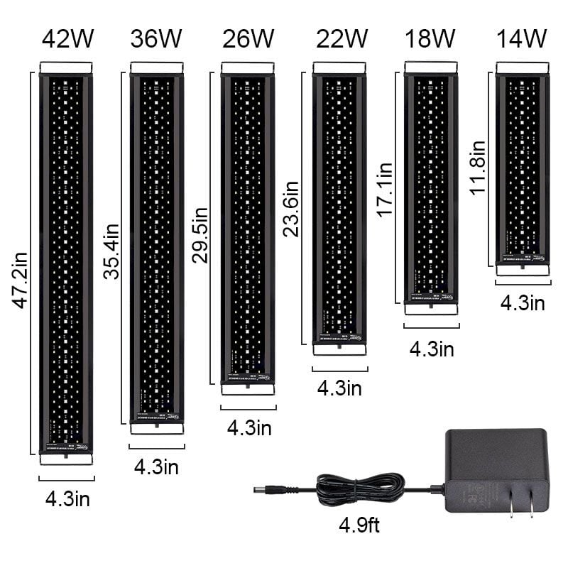 Hygger Auto On/Off LED Lámpara para acuario (HG999 Series)