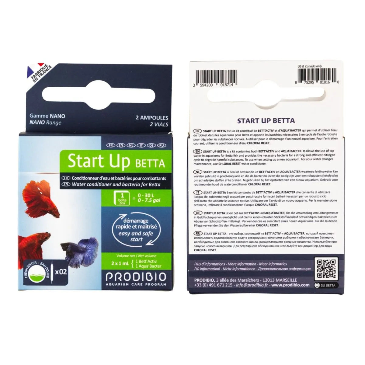 Prodibio Start Up Betta – Arranque Rápido para Acuarios Betta