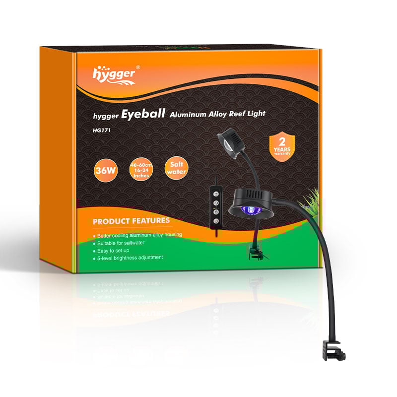 Hygger Eyeball Aluminum‑Alloy Reef Light (HG171 – 36 W)