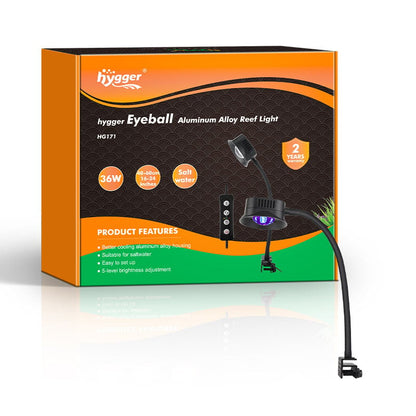 Hygger Eyeball Aluminum‑Alloy Reef Light (HG171 – 36 W)