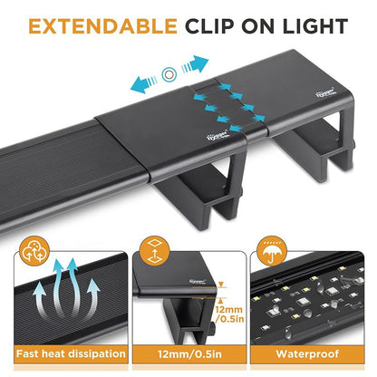 Luz LED para Acuarios Plantados Hygger HG076 – Espectro Completo con timer